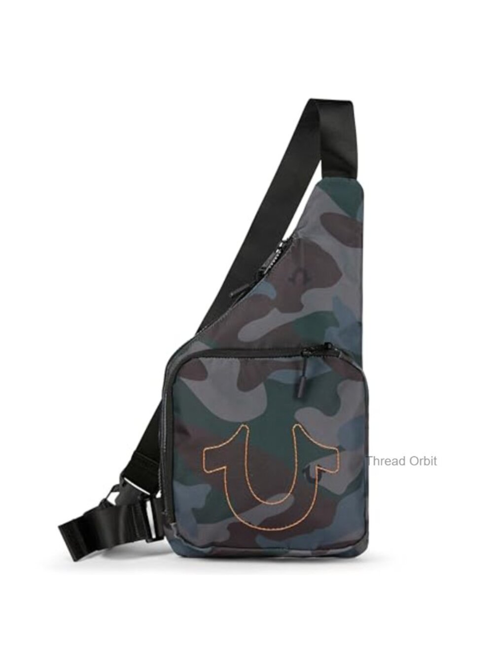 Polyester Crossbody Sling Bag Anti Theft Zipper Phone Pocket Key Leash